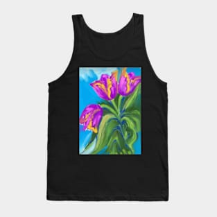 PURPLE AND YELLOW TULIPS Tank Top